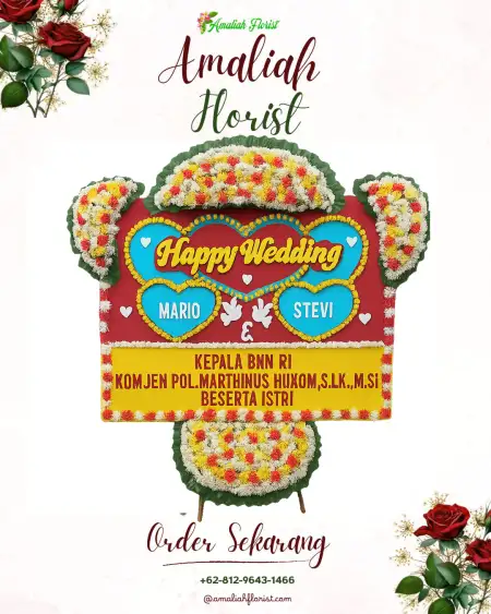 Papan Bunga Pernikahan Rocek